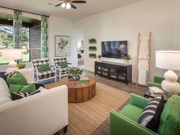 sustainable living room interior design trends Woodforest